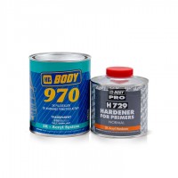 Грунт-наполнитель Body 970 прозрачный, 1 л + отвердитель 729,  0,5 л