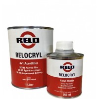 Акриловый грунт Mipa RELO Relocryl HS 4+1, 1 л + отвердитель, 0,25 л, серый